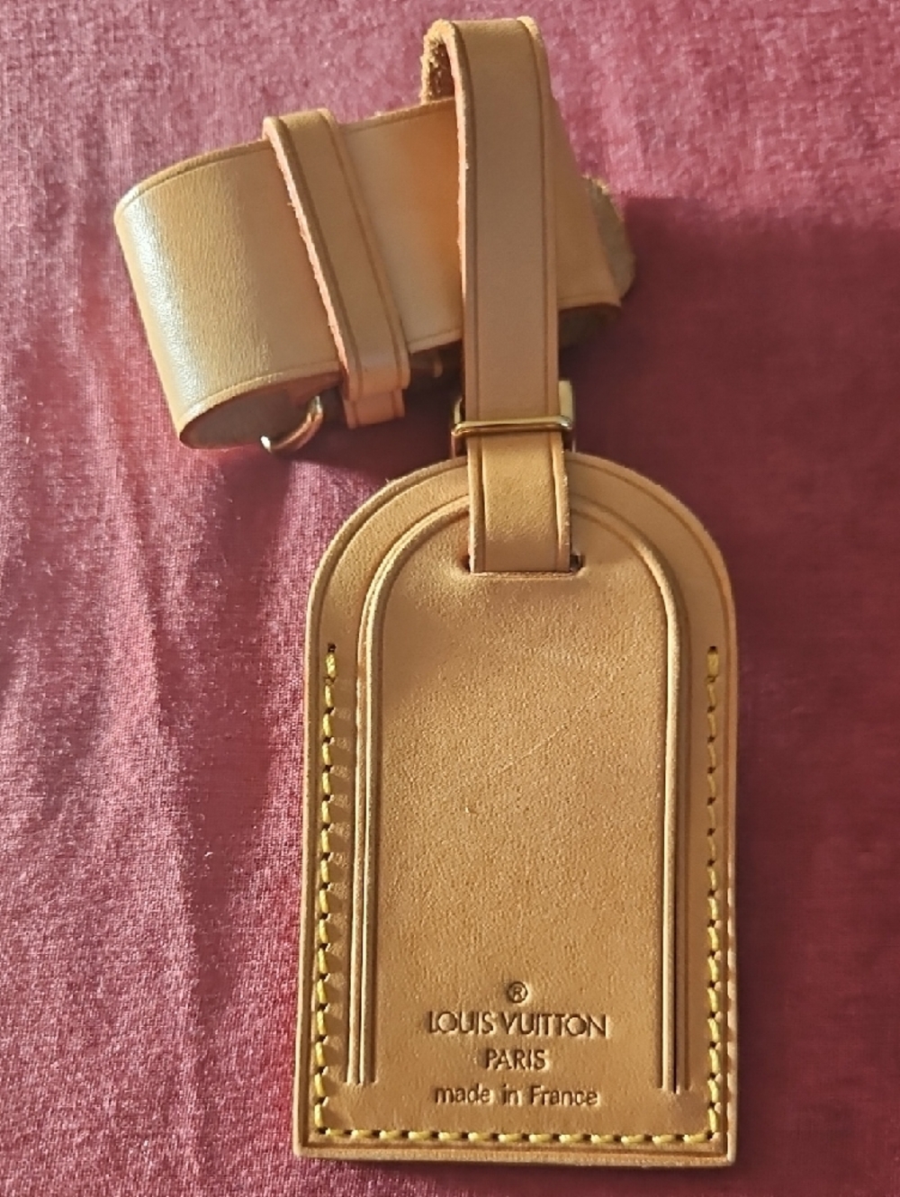 Louis Vuitton Natural Vachetta Tan Luggage Tag - Picture 4 of 4